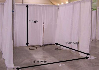 10×10 Pipe & Drape Continous Booths – White