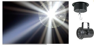 Fun Retro Disco Mirror Ball  to be hanging from ceiling