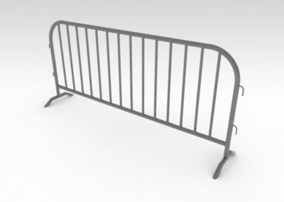 Steel Barricade 7’ long for fencing  the 35Kw or 70Kw generator requested by the fire Marshall