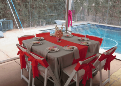 SQUARE tablecloths for a 48” square table – Red