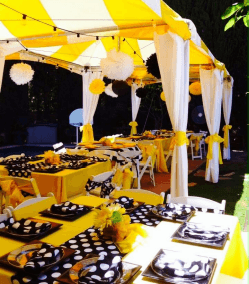 SQUARE tablecloths for a 48” square table – Yellow