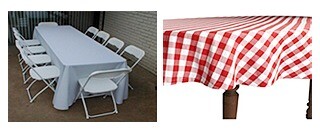 Rectangular Tablecloths For 6ft or 8ft tables  (Poly Gabardine or Satin)