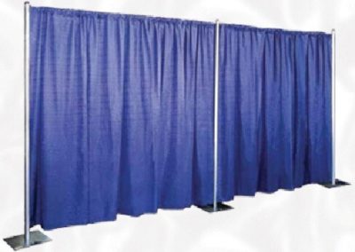 LINEN PARTITION, ROOM DIVIDER, BACKWALL OR SIDEWALL  Pipe & Drape  (8’High x 10’Long)