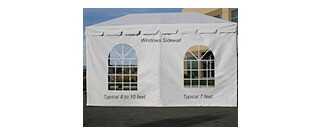 Sidewall White With Cathedral Windows 8’ X 20’ 10’ X 20’
