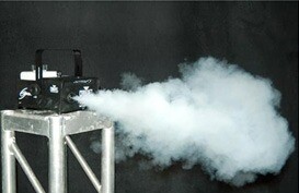 Fog machine to fill a venue within minutes