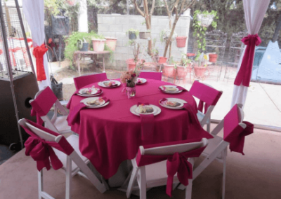 SQUARE tablecloths for a 48” square table – Pink