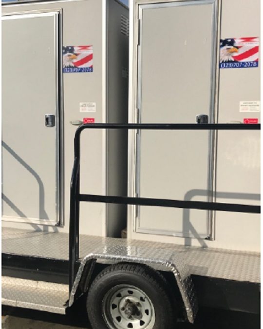 VIP Trailer with 2 Single VIP units portable toilets