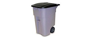 Trash 55 gallons plastic container rollout