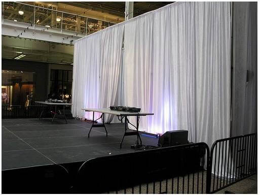 A close up of stage legs or locks.